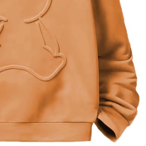 Sweat-shirt surdimensionné en molleton 100% coton pour adultes et enfants, avec logo personnalisé embossé. - Product Image 2