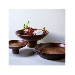 Tazón de Madera para Servir con Forma Redonda de la Más Alta Calidad, Tazón para Frutas para Decoración de Mesa de Boda - Product Image 5