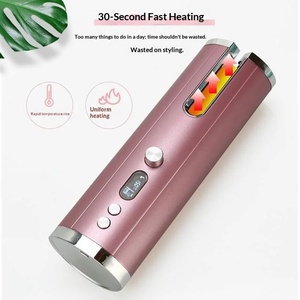 Fer à boucler automatique sans fil portable Binwang, fer à friser en céramique PTC, ondulateur sans fil, rechargeable par USB, écran LCD, 30W LED - Product Image 3