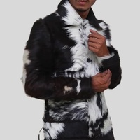 Chaqueta de Cuero con Pelo de Vaca Personalizada para Hombre 2026, Abrigo de Invierno Transpirable de Alto Gramaje, Chaqueta Original de Pelo de Vaca, Estilo Urbano