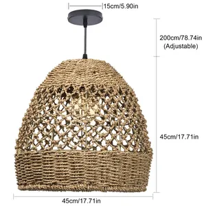 "Pantalla de ratán Seagrass hecha a mano para casas de estilo japonés costero" - Product Image 2