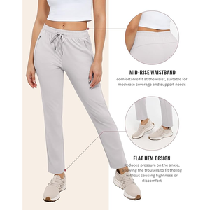 Pantalon en toile de haute qualité dernier pantalon de golf d'hiver pour femme pantalon décontracté à la taille avec cordon de serrage vente en gros à bas prix - Product Image 4