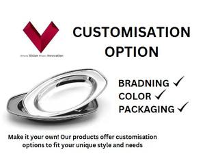 Plateau ovale en acier inoxydable avec logo personnalisé, plat à poisson ovale, assiette à poisson en acier inoxydable, plateau de service alimentaire en métal pour la cuisson à la vapeur - Product Image 3