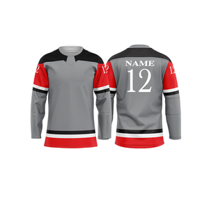Maillot de Hockey sur glace par sublimation de haute qualité pour la pratique en équipe maillots de Hockey à prix de gros uniforme de Hockey sur glace adultes à séchage rapide - Product Image 4