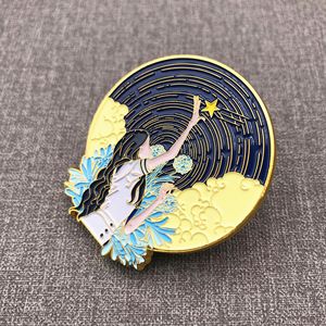 Badge personnalisé <span class=keywords><strong>Sexy</strong></span> fille dame métal noir faire paillettes épingles en émail dur - Product Image 4