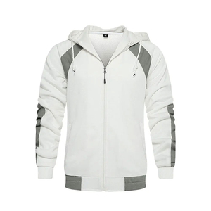 High Quality Winter Sporty Nylon Men's <b>Zip</b>-<b>Up</b> Streetwear Tracksuit Wholesale Jogging Suit with Knitted Polyester Windbreaker - Product Image 2