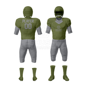 Ensemble de maillot et pantalon de football américain pour hommes, sur mesure, sublimation, logo d'équipe personnalisé, court, respirant, 100% polyester - Product Image 3