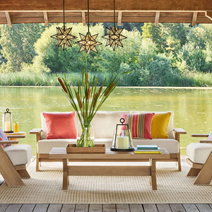 Ensemble de canapés de jardin de luxe, canapés d'extérieur modernes pour hôtel, canapé en bois de teck, meubles de patio modernes en teck-Nara - Product Image 2