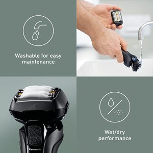 Rasoir Électrique Rotatif Sans Fil 5 Lames pour Hommes, Rasage Précis et Propre, Étanchéité IPX7, Idéal pour Utilisation en Camping-Car, Noir, Utilisation Humide/Sèche - Product Image 6