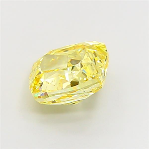 Diamant jaune vif élégant cultivé en laboratoire, choix brillant, bijoux de luxe, pierre précieuse en vrac taille coussin, certifié type CVD - Product Image 5