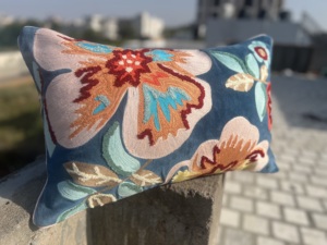 Fundas de cojín de algodón de lujo decorativas sostenibles sin Azo 45x45 cm bellamente bordadas a los mejores precios al por mayor - Product Image 4