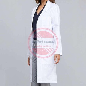 Uniformes médicos Bata de laboratorio de algodón 100% Bata de laboratorio de hospital médico personalizada - Product Image 3