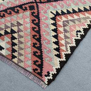 Turkish 2.8x12 ft Rug, Vintage <b>Runner</b> Rug, <b>Red</b> Floral Rug - Product Image 4