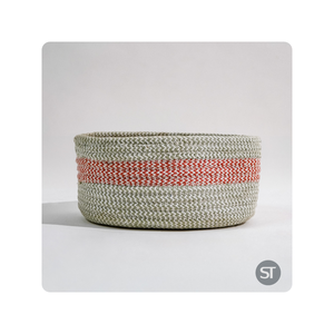 Elegant Modern Handmade Woven Jute Seagrass Basket Decorative Organizer <b>for</b> Nursery Entryway Bathroom Spice <b>Storage</b> - Product Image 1