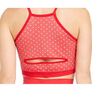 Reggiseno sportivo da donna Ideology rosa taglia XL con stampa a cuore, design senza cuciture a basso impatto - Product Image 3