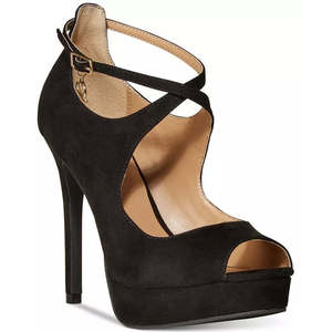 Thalia Sodi Scarpe con tacco Chelsie da donna, nere, con tacco quadrato, tacco sottile, fodera in pelle di alta qualità, con rialzo, taglia 10.5 M - Product Image 1