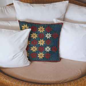 Coussin imprimé au design Kilim artisanal : Vintage, confortable, décoration d'intérieur turque, housse + insert - Product Image 4