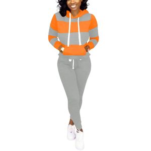 Two Piece Outfits for <b>Women</b> Jogging Suits Casual Sweat Suits <b>Jogger</b> Color Block Tracksuits Long Sleeve Hoodie Matching Sets - Product Image 2