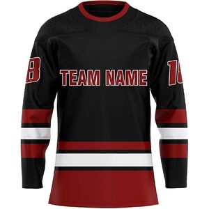 Jersey de hockey sobre hielo personalizado para hombre recién llegado con logotipo sublimado 100% poliéster transpirable y de secado rápido para adultos - Product Image 2