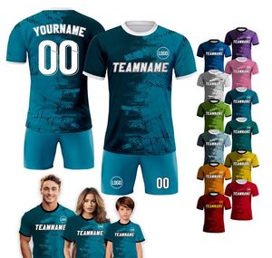 Conjuntos de Ropa Deportiva de Fútbol, Pantalones Cortos para Equipos, Uniformes de Entrenamiento, 100% Poliéster, Impresión por Transferencia de Calor, Color Degradado - Product Image 3
