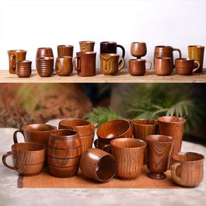 Taza de madera resistente al calor de alta calidad hecha a mano respetuosa con el medio ambiente de bambú sólido café té cerveza taza con características de acero inoxidable - Product Image 6