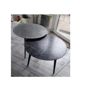 Mesa de centro a la moda, mueble hexagonal, acabado para sala de estar, Metal, aluminio, Color negro, con personalización disponible - Product Image 1