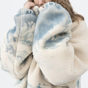 Custom Design Winter Jacket <b>Sherpa</b> Polar Fleece Thermal Contrast Collar Street Wear Bomber Outdoor Jacket for Women and Men - Product Image 4