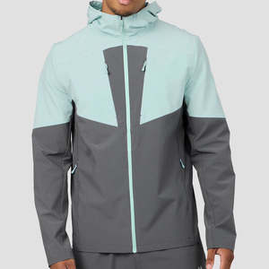 Chaqueta cortavientos Softshell ligera con capucha, abrigo impermeable para exteriores para correr, senderismo y ropa de calle diaria - Product Image 1