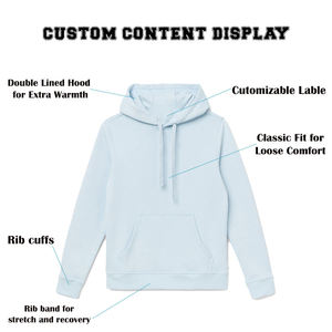 Sudadera con Capucha de Algodón para Hombre con Logotipo Personalizado, Sudadera de Felpa Gruesa, Estilo Urbano, Fabricación OEM, Venta al Por Mayor - Product Image 5