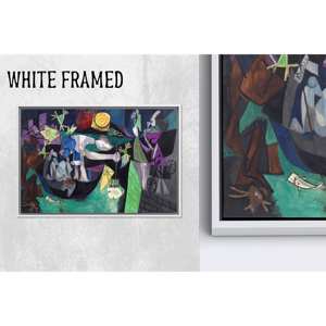 Toile « Pêche de nuit à Antibes » de Picasso - Impression sur toile moderne et surrealiste, 1P Whiteframedcanvas - Product Image 1