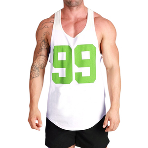 เสื้อกล้ามออกกำลังกายผู้ชายแบบสบายๆ รับผลิตแบบ OEM/ODM ซับเหงื่อ แห้งเร็ว ระบายอากาศดี เสื้อกีฬาขายส่งจำนวนมาก สกรีนโลโก้ตามสั่ง 100% - Product Image 5