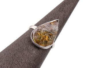 Anillos de latón hechos a mano para hombre, ajuste de bisel, piedras preciosas de labradorita, joyería de piedra de plata chapada en rodio, bodas cristianas bohemias - Product Image 1