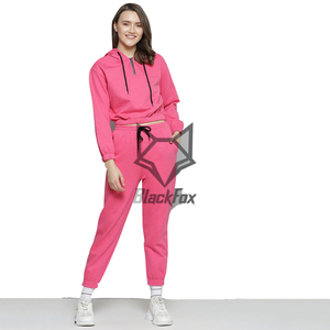 ชุดวอร์มผู้หญิงสีพื้นแบบใหม่ทันสมัย ผ้าสองด้าน ป้องกันแบคทีเรีย เสื้อฮู้ดอุ่นๆ ไซส์ใหญ่ สำหรับฤดูใบไม้ผลิ - Product Image 1