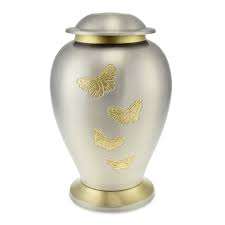 Hot Sale Quality <b>Large</b> Brass Cremation <b>Urns</b> With Silver Plating Emboss Design <b>Urns</b> Low Prices Fully Engraved Brass <b>Urns</b> for Ash - Product Image 6
