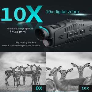 Caméra vidéo monoculaire HD compacte et légère, vision de jour et de nuit, entièrement noire, directement de l'usine - Product Image 3