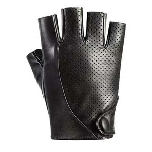 Gants en cuir à demi-doigts tendance, gants de conduite en cuir de qualité supérieure, gants de conduite en cuir de mouton - Product Image 1