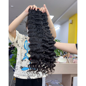 ผมต่อแบบชาวเวียดนามผมหยิกสีดำเป็นลอนลึกทรงหลวมสำหรับผู้หญิง - Product Image 4