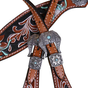 Juego de tachuelas de cuero occidental para caballete y cuello de pecho para caballo, juegos de tachuelas de cuero mecanizadas a mano, proveedor de Fabricante personalizado - Product Image 6