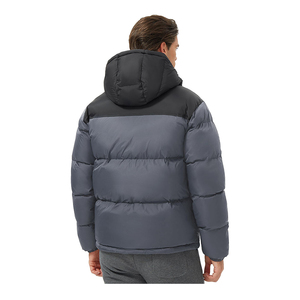 Mens Hooded Puffer Jacket <b>Waterproof</b> <b>Warm</b> Lightweight Insulation Designed for Winter Casual Outdoor Daily Comfort Front Logo - Product Image 5