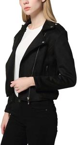 Veste décontractée en cuir de qualité supérieure pour femmes, manteau à fermeture éclair, disponible en 2025 coupe ajustée - Product Image 6
