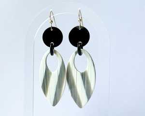 Women's Elegant Ox Horn <b>Chandelier</b> <b>Earrings</b> Custom Designed <b>Fashion</b> Jewelry Inspired by Buffalo Carved Natural Crafts - Product Image 1