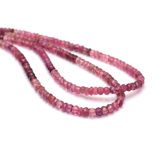 AAA + Tourmaline rose 4mm pierres précieuses à facettes Rondelle perles naturelles Multi Tourmaline semi-précieuse pierres précieuses perles en vrac pour bijoux - Product Image 6