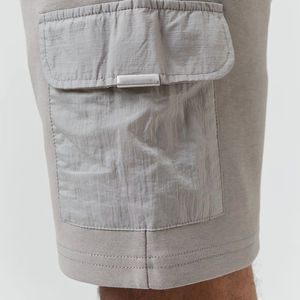 Vente chaude Ensemble de shorts en tissu éponge décontracté pour hommes en deux pièces pour l'été Respirant Séchage rapide Logo personnalisé Taille plus Polyester/Coton - Product Image 6