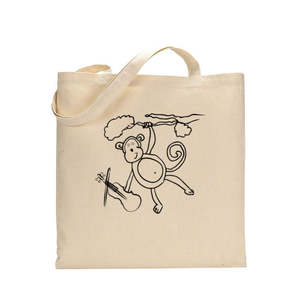 Sac fourre-tout noir de niveau débutant pour enfants, réutilisable, à colorier et à peindre - Product Image 4
