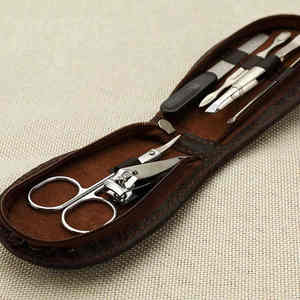 Kit de soin professionnel 6 pièces, ensemble de manucure et pédicure, boîte de voyage luxueuse, acier inoxydable de haute qualité, personnalisable, pour femmes - Product Image 5