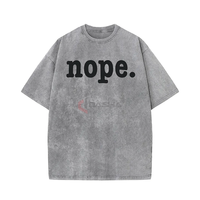 T-shirt personnalisé pour homme, col rond, vintage, délavé à l'acide, 100% coton, 320 GSM, poids lourd, coupe oversize, impression DTG DTF, streetwear, OEM, vente en gros