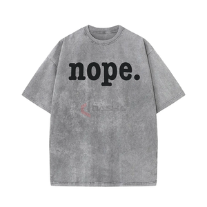 T-shirt vintage délavé à l'acide pour hommes Logo personnalisé 100% coton lourd surdimensionné DTG DTF Streetwear Imprimer Logo personnalisable - Product Image 3