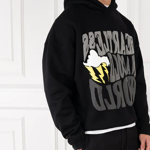 Street Style 3D Puff Print Hoodie para hombres Producto más vendido Algodón Fleece Men's Pullover Puff Printed Hoodie - Product Image 4
