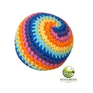 Ensemble de balles sensorielles au crochet faites à la main, jouet tactile arc-en-ciel 7 couleurs pour tout-petits, en coton écologique, idées cadeaux pour baby shower - Product Image 3