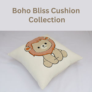 Funda de Cojín de Algodón con Diseño de León, Hecha a Mano, con Relleno 100% Algodón, Extraíble y Lavable, para Decoración de Habitaciones Infantiles - Product Image 4